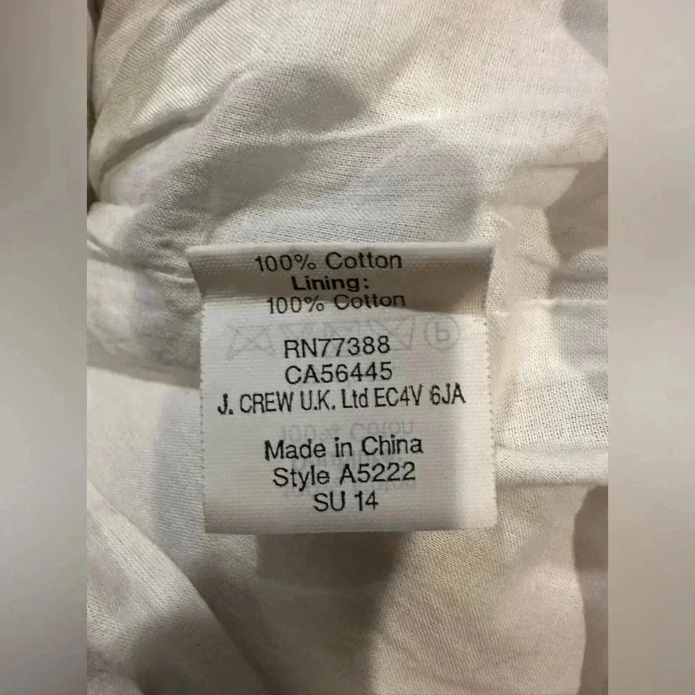 J. Crew White Geometric Dress- size 0
